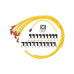 PartzBiz CM: 4041-Spark Plug Wire Set - 8mm - Yellow with Orange 90 Deg Boots PartzBiz CM: 4041-Spark Plug Wire Set - 8mm - Yellow with Orange 90 Deg Boots
