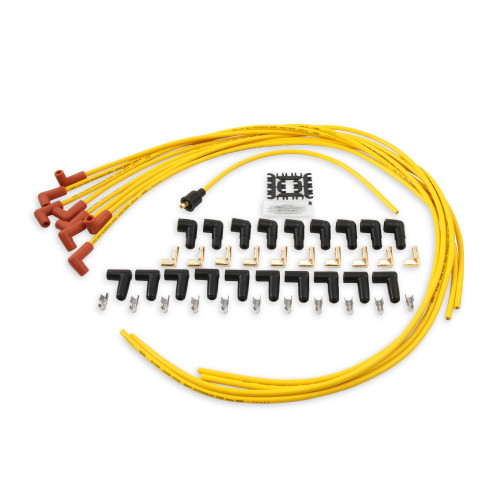 PartzBiz CM: 4041-Spark Plug Wire Set - 8mm - Yellow with Orange 90 Deg Boots PartzBiz CM: 4041-Spark Plug Wire Set - 8mm - Yellow with Orange 90 Deg Boots
