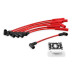 PartzBiz CM: 5129R-Spark Plug Wire Set - Super Stock Spiral Core 8mm - Jeep L6 - Red
