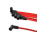 PartzBiz CM: 5129R-Spark Plug Wire Set - Super Stock Spiral Core 8mm - Jeep L6 - Red