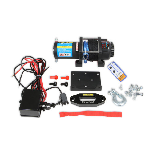 PartzBiz CM: 4511AOR-Anvil - 4,500 Lbs Winch w/ Synthetic Rope & Aluminum Fairlead PartzBiz CM: 4511AOR-Anvil - 4,500 Lbs Winch w/ Synthetic Rope & Aluminum Fairlead