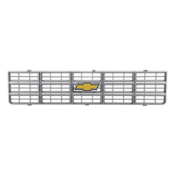 PartzBiz CM 04-171 - BROTHERS Trucks C/K Chevy Grille - พร้อมหูกระต่าย - สีเทาเงิน
