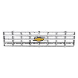 PartzBiz CM 04-169 - BROTHERS Trucks C/K Chevy Grille - พร้อมโบว์ไท - สีเงิน