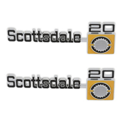 PartzBiz CM 04-556 - BROTHERS Trucks C/K Fender Badge Pair - Scottsdale 20 PartzBiz CM 04-556 - BROTHERS Trucks C/K Fender Badge Pair - Scottsdale 20