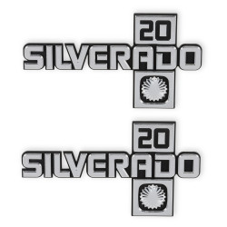 PartzBiz CM 04-553 - BROTHERS Trucks C/K Fender Badge Pair - Silverado 20 PartzBiz CM 04-553 - BROTHERS Trucks C/K Fender Badge Pair - Silverado 20
