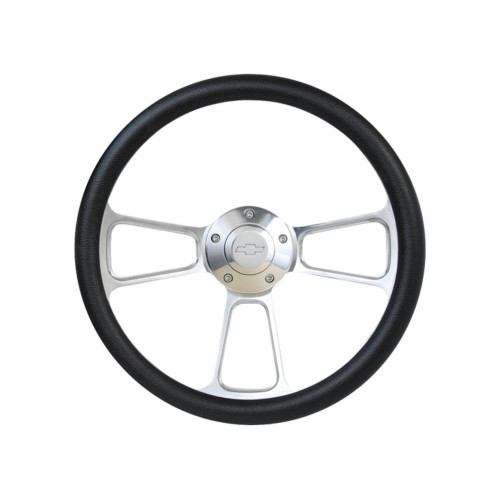 PartzBiz CM: STRF8PB160-69-Brothers Trucks Custom Steering Wheels - Polished / Black - Bowtie PartzBiz CM: STRF8PB160-69-Brothers Trucks Custom Steering Wheels - Polished / Black - Bowtie