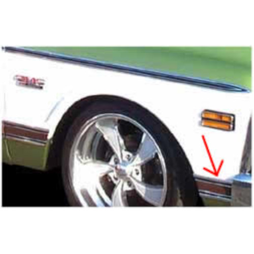 PartzBiz CM: MFB20LH-Brothers Trucks Fender Molding - Front Of Wheel - Black