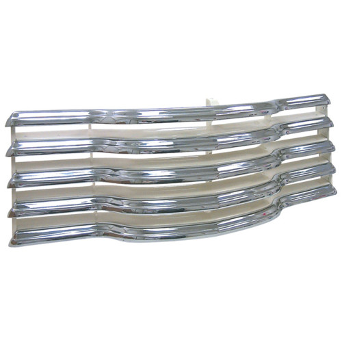 PartzBiz CM: GRL7304-Brothers Trucks Grille - Chevrolet- Chrome W/ Cream Painted Rear Splash PartzBiz CM: GRL7304-Brothers Trucks Grille - Chevrolet- Chrome W/ Cream Painted Rear Splash