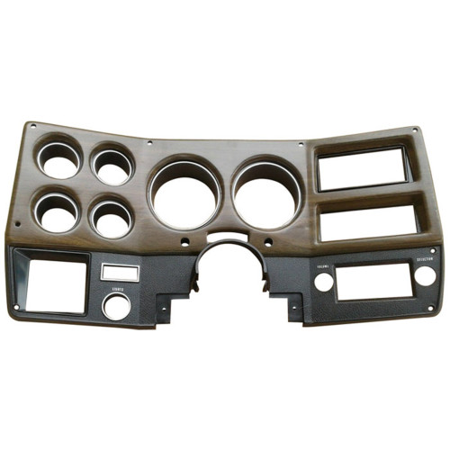 PartzBiz CM: INST781-Brothers Trucks Instrument Bezel - With A/C - Silver/Woodgrain