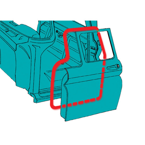 PartzBiz CM: PODS066-Brothers Trucks Push-On Door Seals - Pair PartzBiz CM: PODS066-Brothers Trucks Push-On Door Seals - Pair