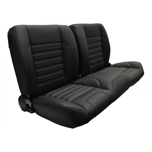 PartzBiz CM: QSBNH87WHITE-Brothers Trucks Split-Bench Seat - Sport - Black with White Stitching PartzBiz CM: QSBNH87WHITE-Brothers Trucks Split-Bench Seat - Sport - Black with White Stitching