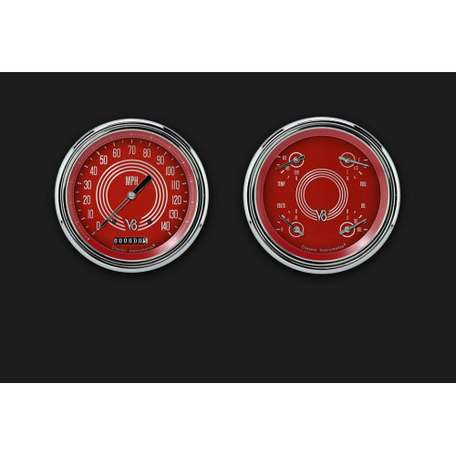 PartzBiz CM: CT47V8RS52-2490-53 V8 แพ็คเกจรถบรรทุก Steelie สีแดง
