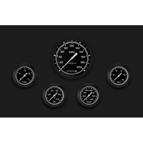 PartzBiz CM: AX354GBLF-AutoCross Gray Five Gauge Set 354