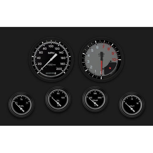 PartzBiz CM: AX251GBLF-AutoCross Gray Six Gauge Set 251 PartzBiz CM: AX251GBLF-AutoCross Gray Six Gauge Set 251