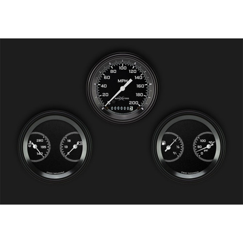 PartzBiz CM: AX04GBLF-ชุดเกจสามเกจ AutoCross สีเทา