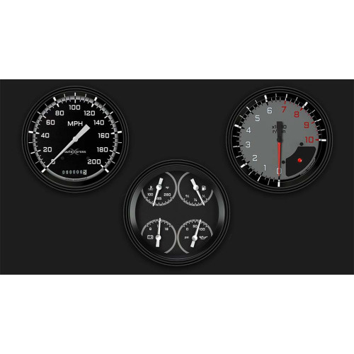 PartzBiz CM: AX53GBLF-AutoCross Gray Three Gauge Set PartzBiz CM: AX53GBLF-AutoCross Gray Three Gauge Set
