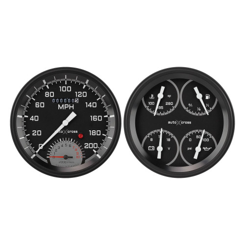PartzBiz CM: AX62GBLF-ชุดเกจ 2 เกจ AutoCross สีเทา