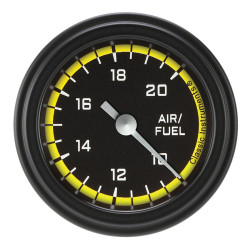 PartzBiz CM AX194YBLF - มาตรวัดอัตราส่วนน้ำมันเชื้อเพลิงอากาศ Autocross Yellow 2 1/8