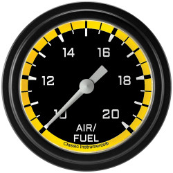 PartzBiz CM AX394YBLF - มาตรวัดอัตราส่วนน้ำมันเชื้อเพลิงอากาศ Autocross Yellow 2 5/8