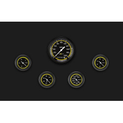 PartzBiz CM AX100YBLF - AutoCross Yellow Five Gauge Set 100 PartzBiz CM AX100YBLF - AutoCross Yellow Five Gauge Set 100