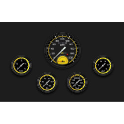 PartzBiz CM AX365YBLF - AutoCross Yellow Five Gauge Set 365 PartzBiz CM AX365YBLF - AutoCross Yellow Five Gauge Set 365