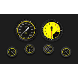 PartzBiz CM AX151YBLF - AutoCross Yellow Six Gauge Set 151 PartzBiz CM AX151YBLF - AutoCross Yellow Six Gauge Set 151