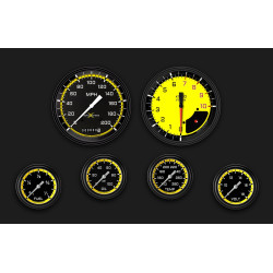 PartzBiz CM AX351YBLF - AutoCross Yellow Six Gauge Set 351 PartzBiz CM AX351YBLF - AutoCross Yellow Six Gauge Set 351