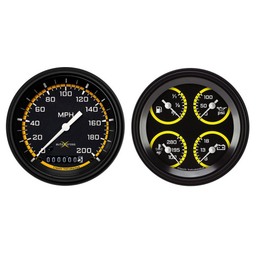 PartzBiz CM: AX02YBLF-Classic Instruments ชุดเกจ Auto Cross Yellow 6