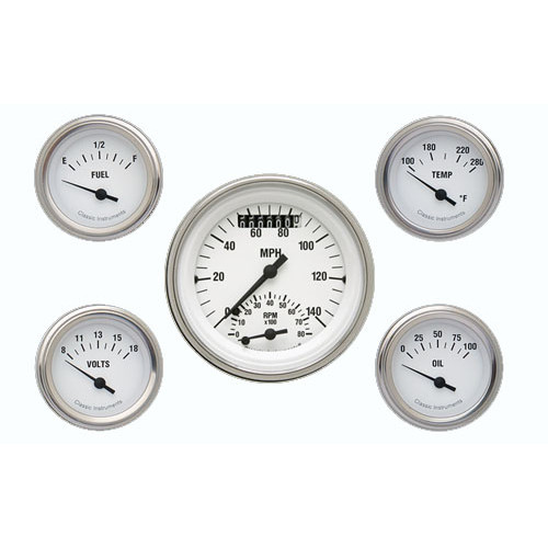 PartzBiz CM: WH35SLF-เครื่องดนตรีคลาสสิก White Hot Five Gauge Set PartzBiz CM: WH35SLF-เครื่องดนตรีคลาสสิก White Hot Five Gauge Set