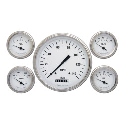 PartzBiz CM WH54SLF - Classic Instruments White Hot Five Gauge Set PartzBiz CM WH54SLF - Classic Instruments White Hot Five Gauge Set