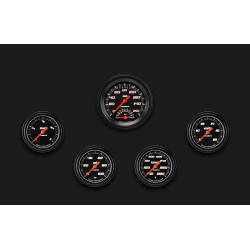 PartzBiz CM VS335BBLF - Velocity Black Five Gauge Set 335