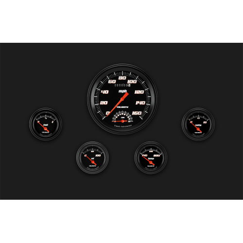 PartzBiz CM: VS65BBLF-Velocity Black Five Gauge Set 65 PartzBiz CM: VS65BBLF-Velocity Black Five Gauge Set 65