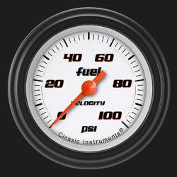 PartzBiz CM VS146WBLF - เกจวัดแรงดันน้ำมันเชื้อเพลิง Velocity White 2 1/8 PartzBiz CM VS146WBLF - เกจวัดแรงดันน้ำมันเชื้อเพลิง Velocity White 2 1/8