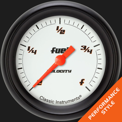 PartzBiz CM: VS309WBPF-มาตรวัดน้ำมันเชื้อเพลิง Velocity White 2 5/8