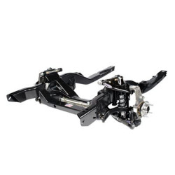 PartzBiz CM 032014-DDS - Detroit Speed Powdercoated Hydroformed Subframe - Double Adjustable Shocks - SBC/LS