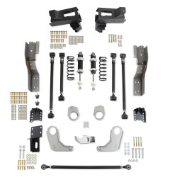 PartzBiz CM 041754-DDS - Detroit Speed QUADRALink Rear Suspension Kit - Double Adjustable Shocks - Weld-in Axle Brackets