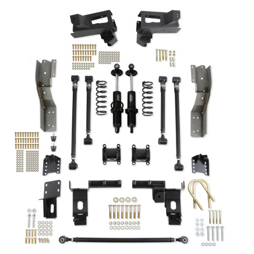PartzBiz CM: 041753DS-Detroit Speed QUADRALink Rear Suspension Kit - Non-Adjustable Shocks - Bolt-in Axle Brackets