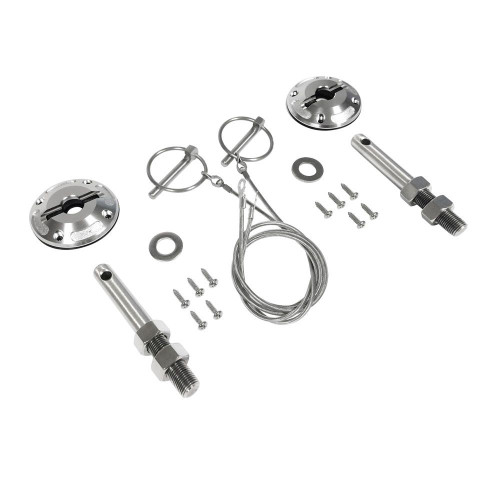 PartzBiz CM: FR3Z-6316892-LM-Drake Muscle Cars Aluminum Hood Pin Kit