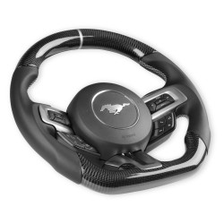 PartzBiz CM MU950-07 - Drake Muscle Cars Steering Wheel - Carbon Fiber with Leather Grips - Heated PartzBiz CM MU950-07 - Drake Muscle Cars Steering Wheel - Carbon Fiber with Leather Grips - Heated