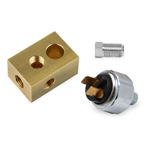 PartzBiz CM: PK0017ERL-Earl's Brake Light Switch Kit - Pressure Activated w/ Tee PartzBiz CM: PK0017ERL-Earl's Brake Light Switch Kit - Pressure Activated w/ Tee