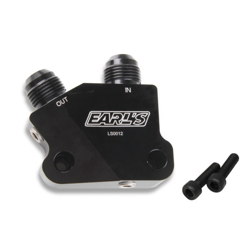 PartzBiz CM: LS0012ERL-Earl's LS Side Mount Oil Cooler Adapter PartzBiz CM: LS0012ERL-Earl's LS Side Mount Oil Cooler Adapter