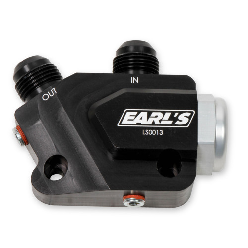 PartzBiz CM: LS0013ERL-Earl's LS Side Mount Oil Cooler Adapter PartzBiz CM: LS0013ERL-Earl's LS Side Mount Oil Cooler Adapter