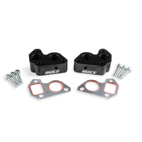 PartzBiz CM: LS0022ERL-Earl's Remote Mount Electric Water Pump Block Adapters