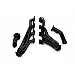 PartzBiz CM 91946FLT - Flowtech Shorty Headers - Black Painted