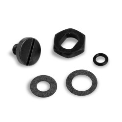 PartzBiz CM 34-7BK - Black Needle & Seat adjusting nut & lock screw kit - black PartzBiz CM 34-7BK - Black Needle & Seat adjusting nut & lock screw kit - black