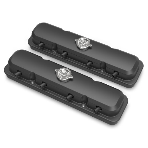 PartzBiz CM: 241-192-Holley 2-Piece Pontiac Style Valve Cover - Gen III/IV LS - Satin Black PartzBiz CM: 241-192-Holley 2-Piece Pontiac Style Valve Cover - Gen III/IV LS - Satin Black