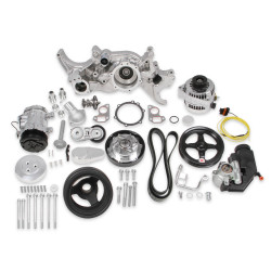 PartzBiz CM 20-185P - Holley Polished Mid-Mount Complete Accessory System