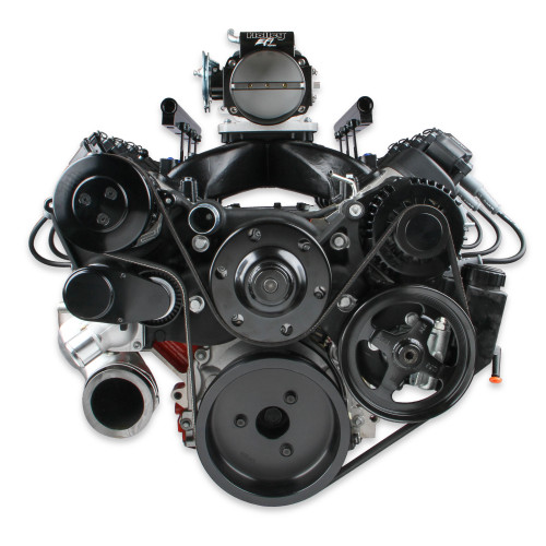 PartzBiz CM: 20-180BK-Holley Premium Black Mid-Mount Complete Accessory System
