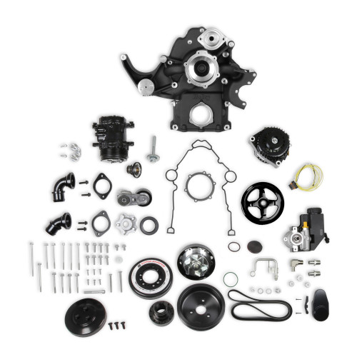 PartzBiz CM: 20-292BK-Holley Premium Black Mid-Mount Complete Accessory System PartzBiz CM: 20-292BK-Holley Premium Black Mid-Mount Complete Accessory System