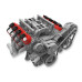 PartzBiz CM: 241-113-Tall LS Valve Covers - Gloss Red PartzBiz CM: 241-113-Tall LS Valve Covers - Gloss Red